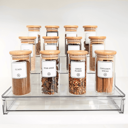 Acrylic Spice Rack + 12 Jars – Sleek &  Organised Storage-0