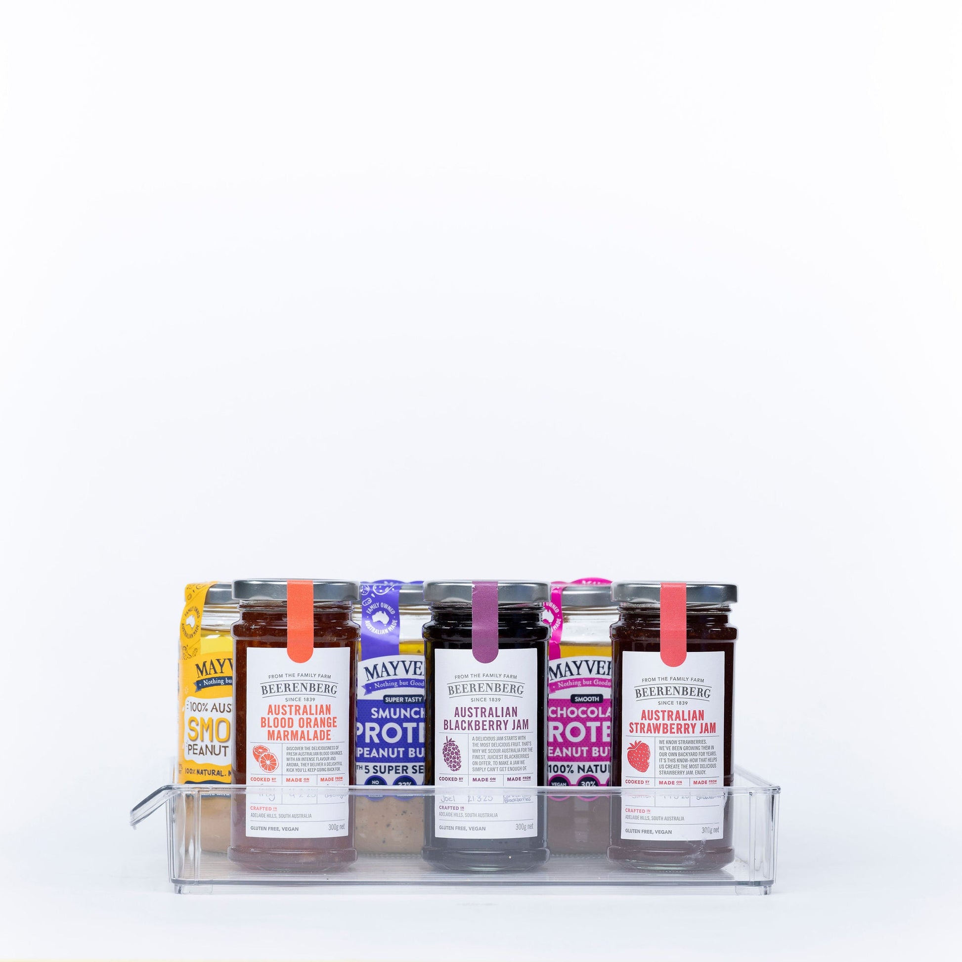 Extra small transparent stackable storage tub with access lip edge