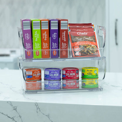 Large clear stackable organiser pantry storage bin
