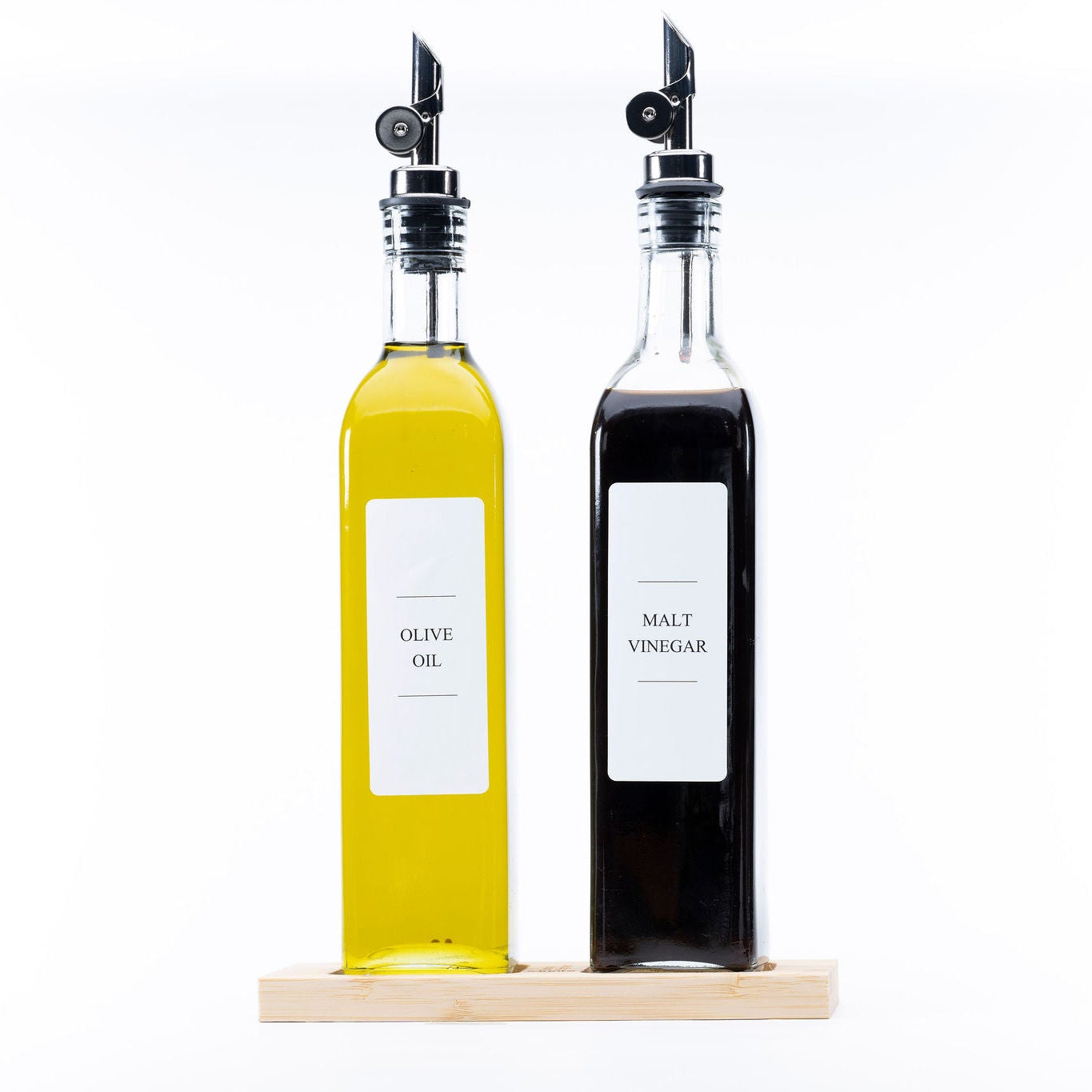 Clear glass oil and vinegar bottle 500ml for pantry and kitchen storage