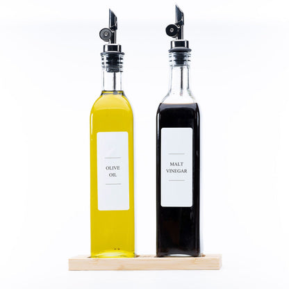 Clear glass oil and vinegar bottle 500ml for pantry and kitchen storage