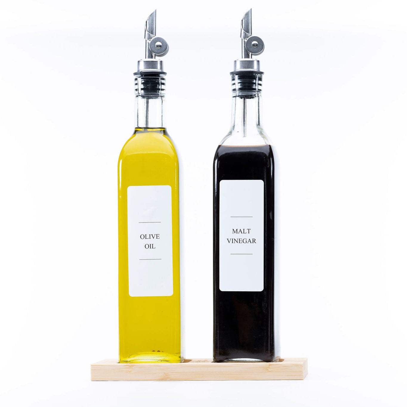 Minimal glass oil and vinegar bottle for modern kitchen storage