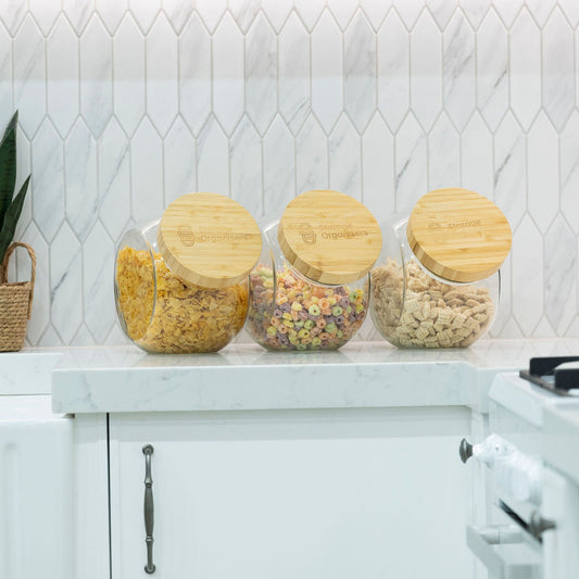 Round Tilt Glass Jar with Bamboo Lid – 4 L-1